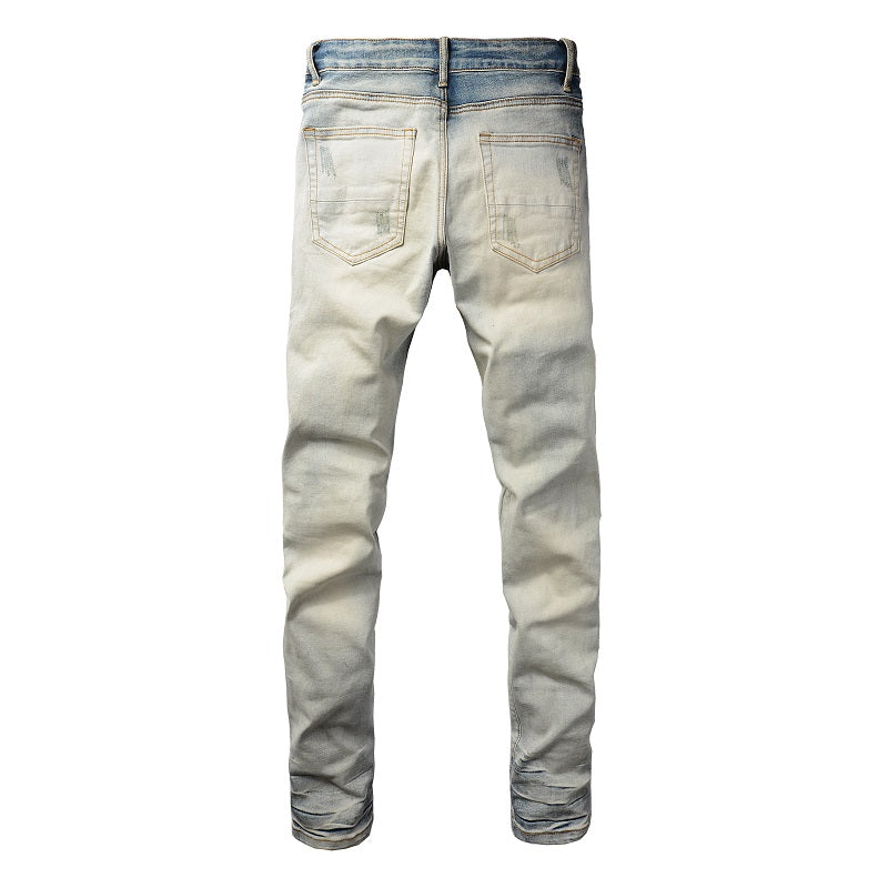 Frosted Edge Distressed Jeans