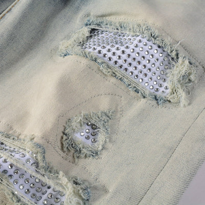 Frosted Edge Distressed Jeans