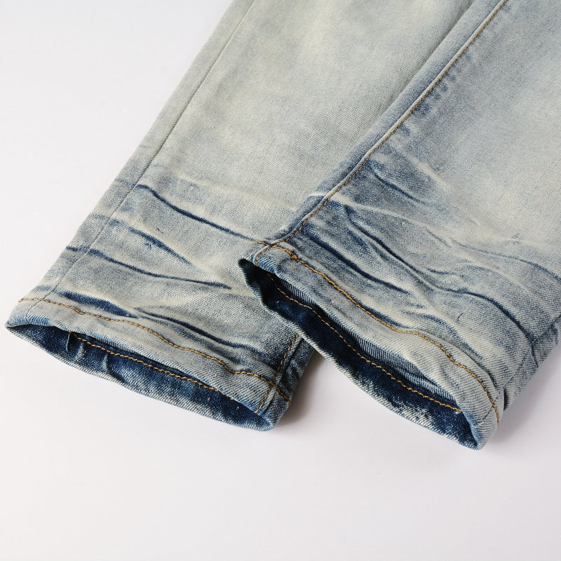 Frosted Edge Distressed Jeans