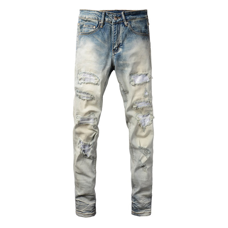 Frosted Edge Distressed Jeans