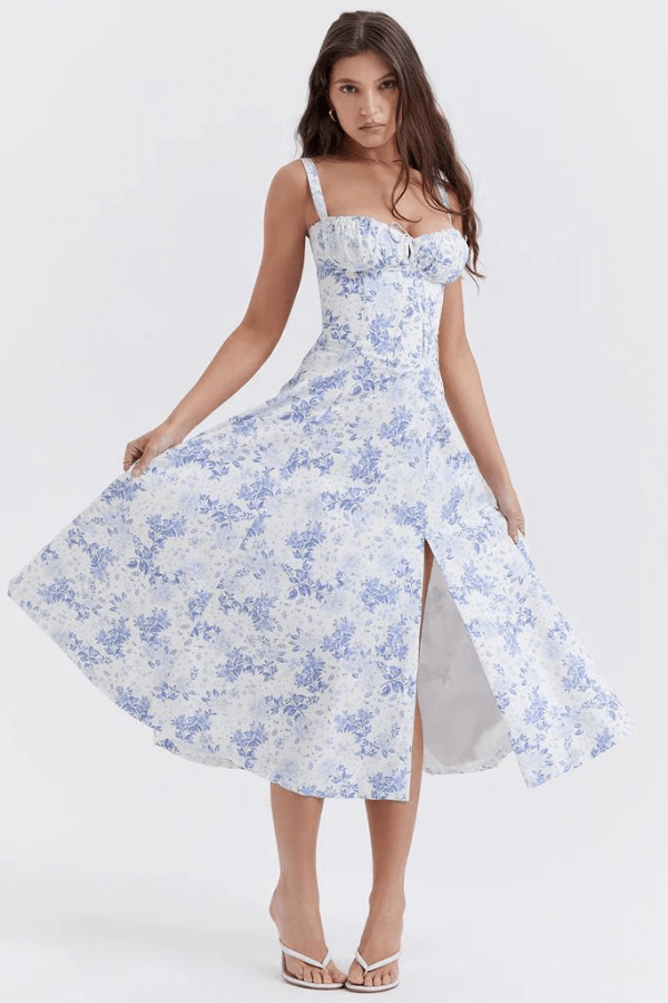 Midi Bustier Corset Sun Dress