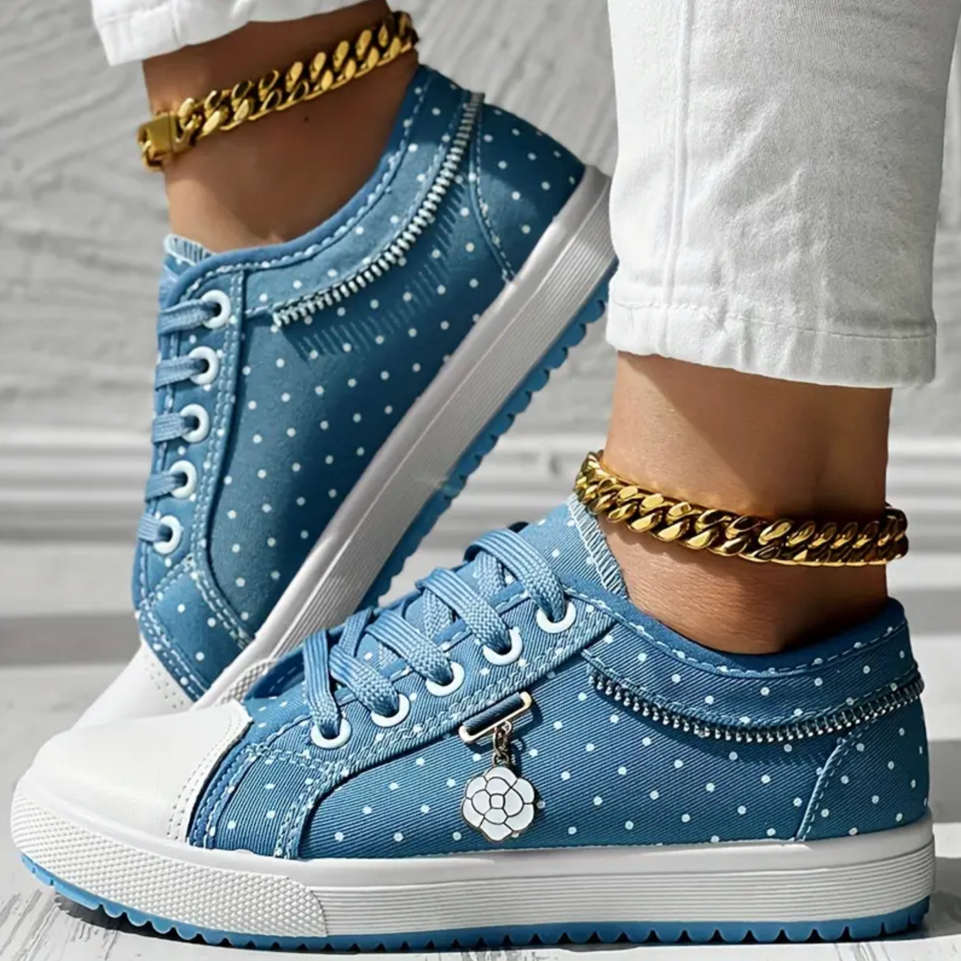 Chaussures en denim ajouré Liveli, chaussures en tissu respirant