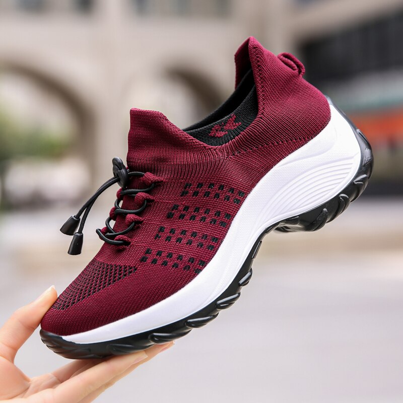 Liveli – Atmungsaktive Mesh-Tenisschuhe für Damen für Socken-Sneaker