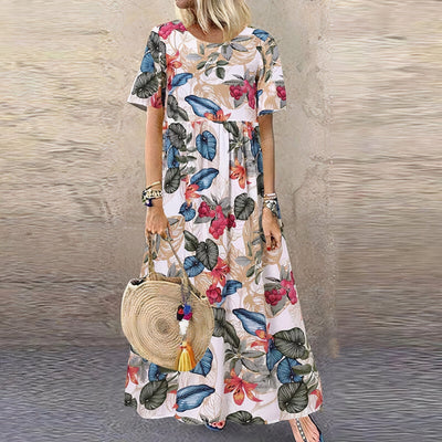 FLORA | Robe longue fleurie élégante et dynamique
