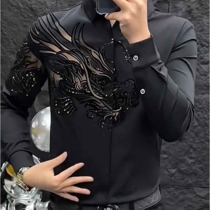 Gabriel | Stylish Men's Shirt with Print and Fitted Cut