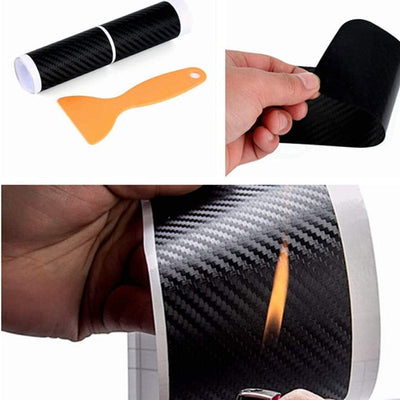 🚗Pegatinas para umbral de puerta de coche hechas de fibra de carbono
