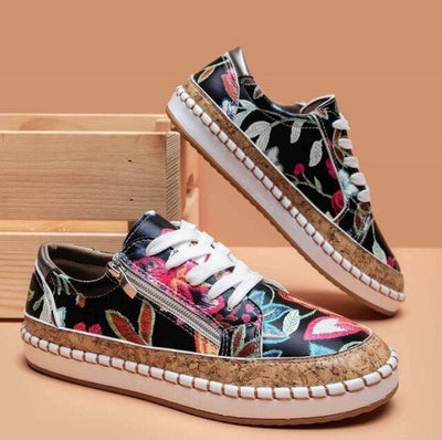 Oluchi™ Orthopädische Sneakers mit Reißverschluss und Blumenmuster
