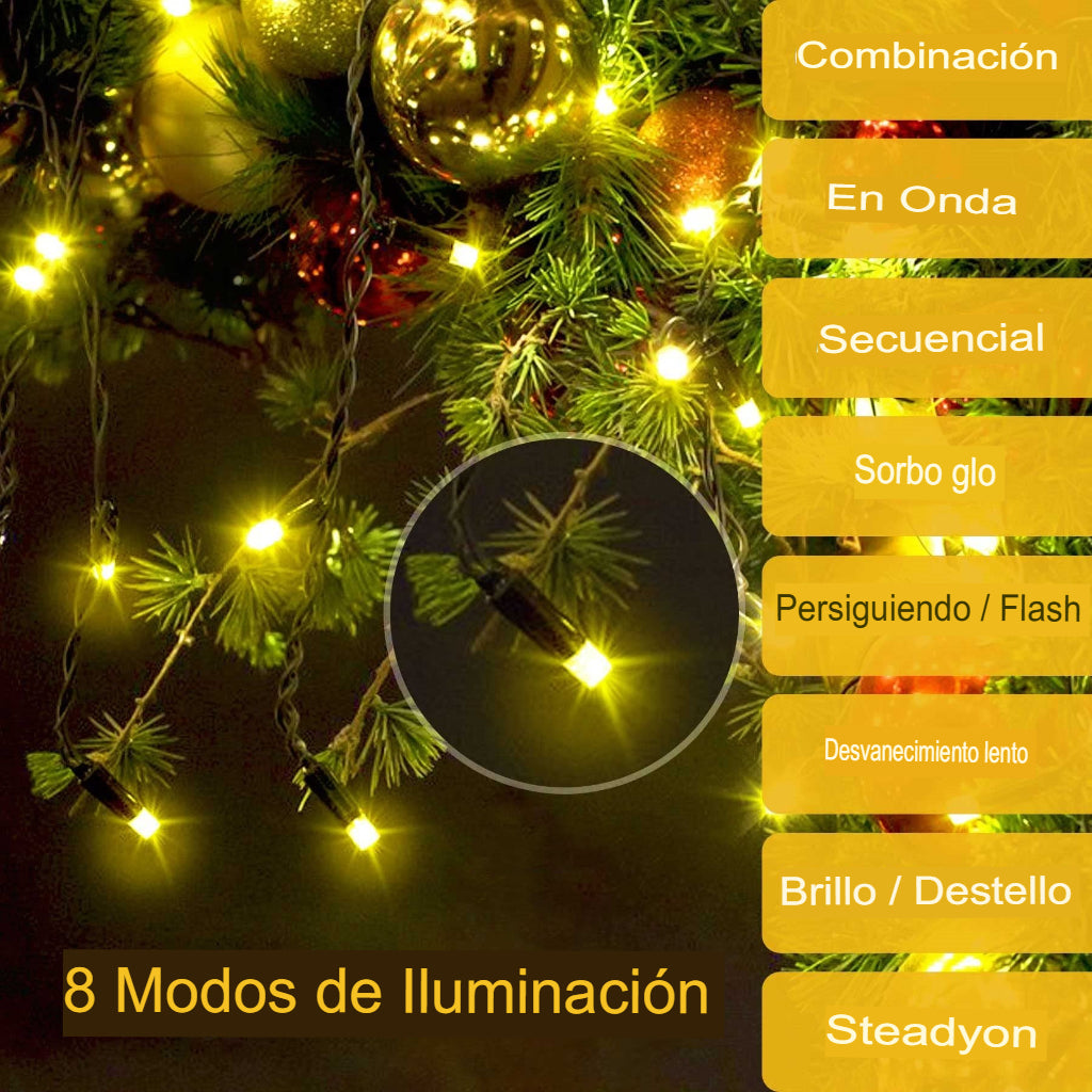 🎁Oferta navideña anticipada 50% de descuento🎄Anillo de luz en cascada para árbol de Navidad