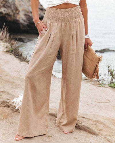 Pantalon de plage fluide Lily à jambes larges