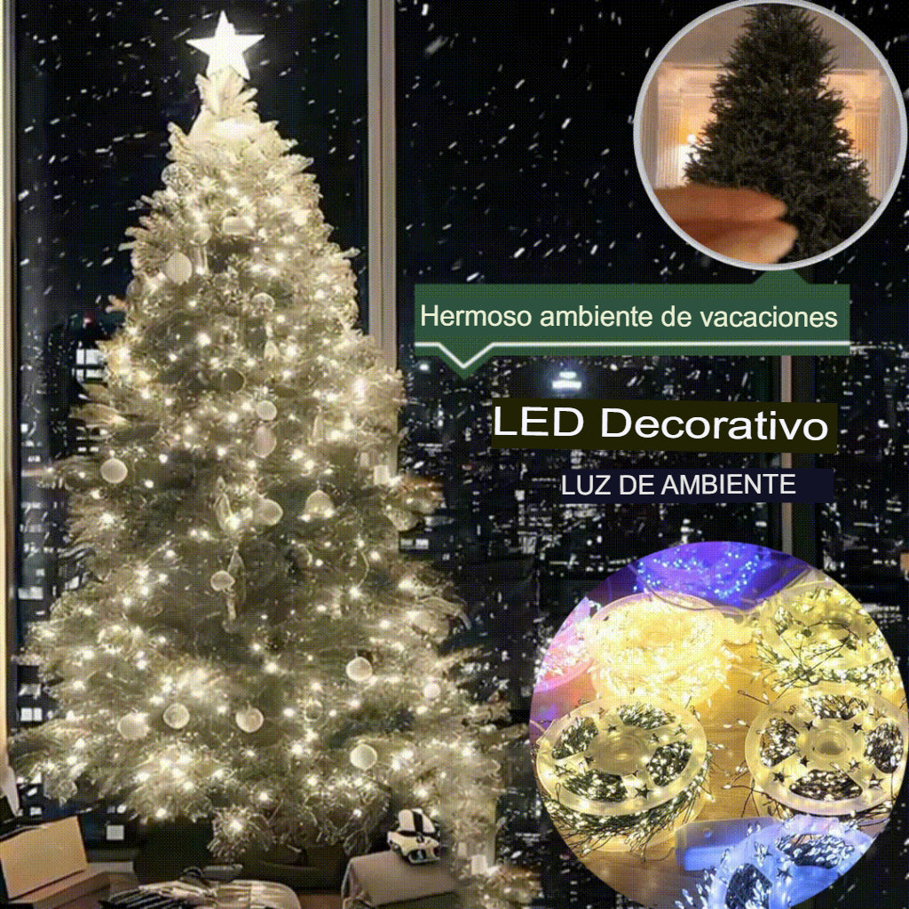 🎄Promoción navideña anticipada: guirnalda de luces pirotécnicas con cable de cobre🎄