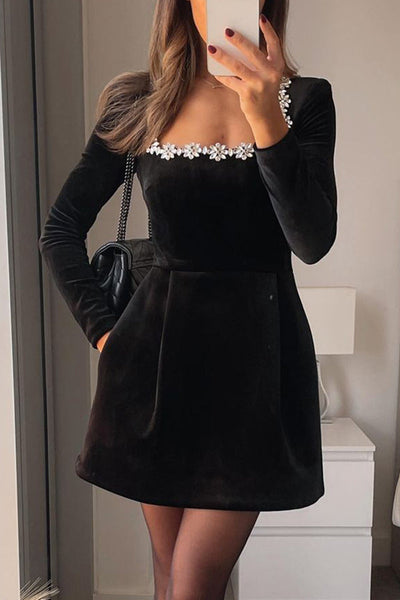 Barbara™ | Mini-robe en velours