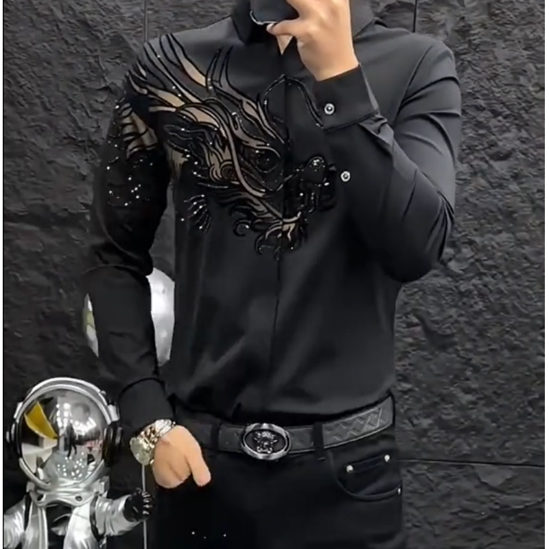 Gabriel | Stylish Men's Shirt with Print and Fitted Cut