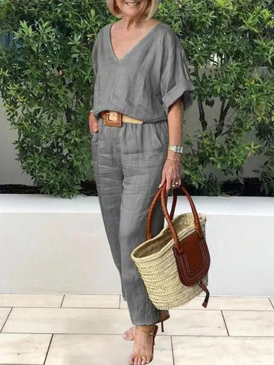 Claire | Luxe Ontspannen Twee-Delige Outfit