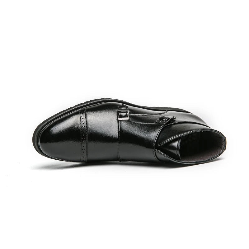 Henry | Double Monk Shoes in Faux Leather