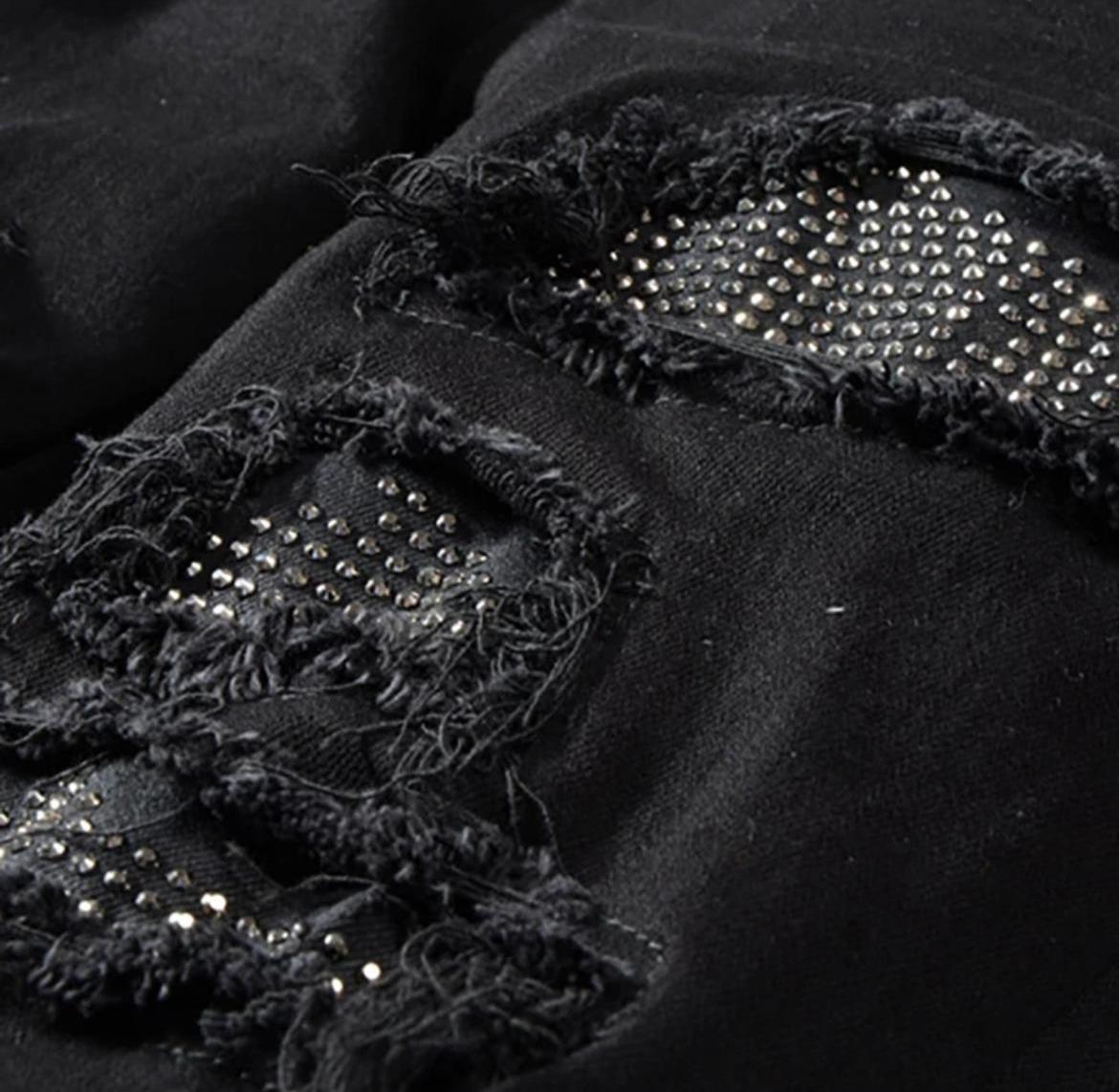 Nightfall Mesh Distressed Jeans