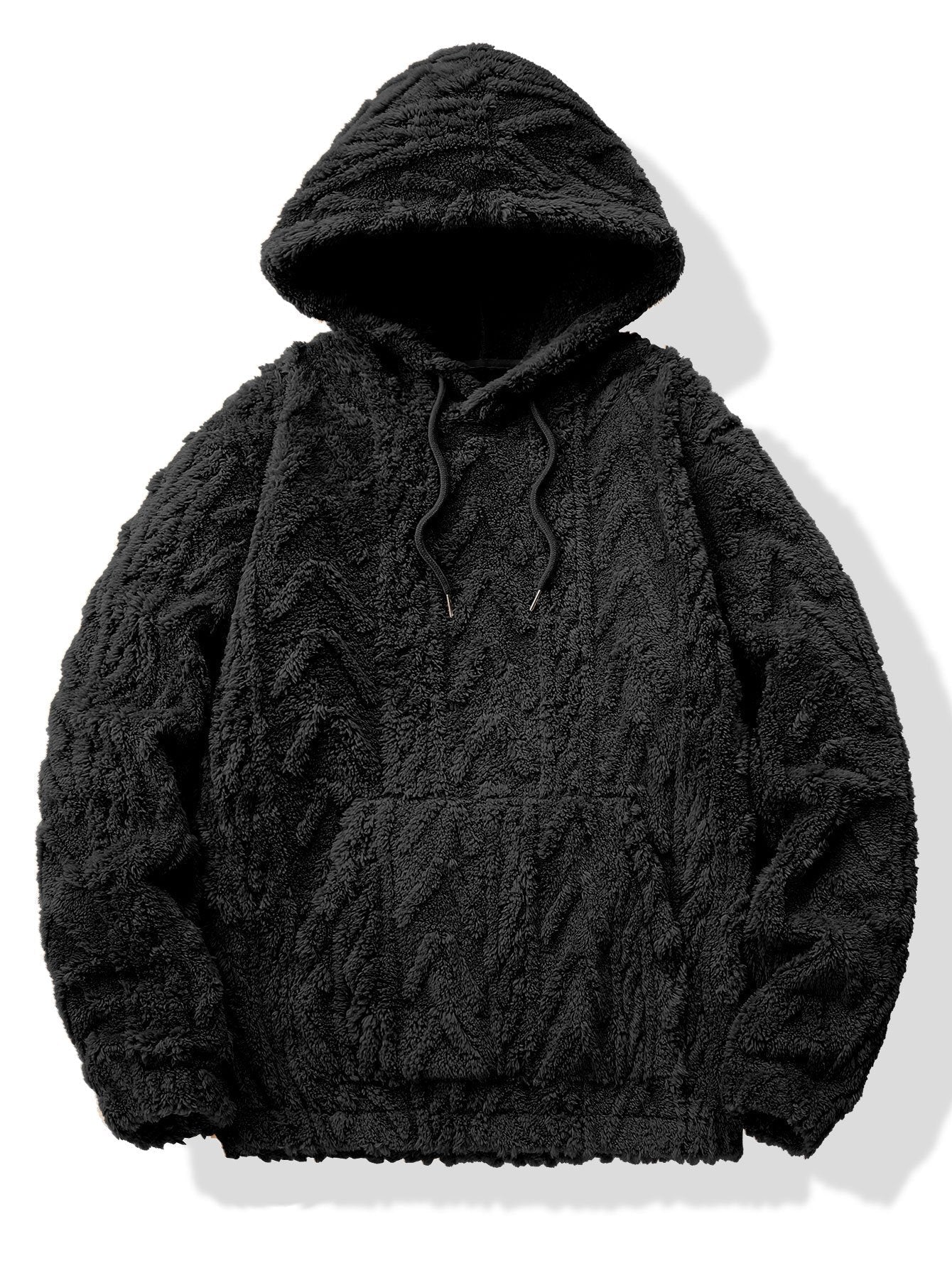 Geometrische Jacquard Teddy Hoodie