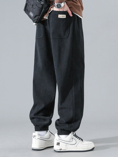 Drawstring Corduroy Jogging Pants