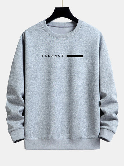Balance Stripe Print Relax Fit Sweatshirt