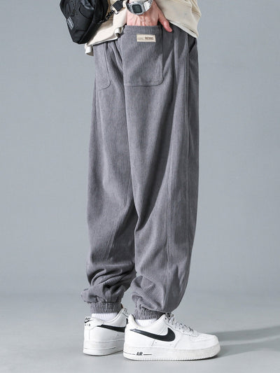Drawstring Corduroy Jogging Pants