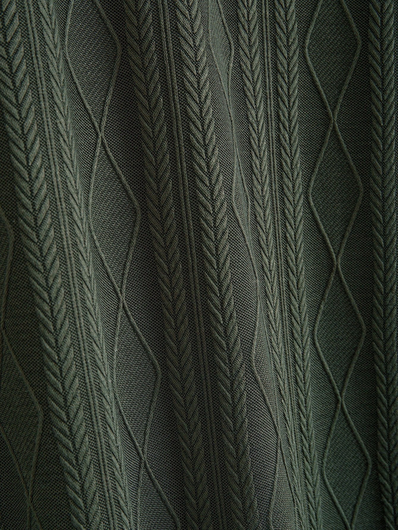 Knitted Geometric Rhombus Jacquard Polo