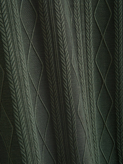 Knitted Geometric Rhombus Jacquard Polo