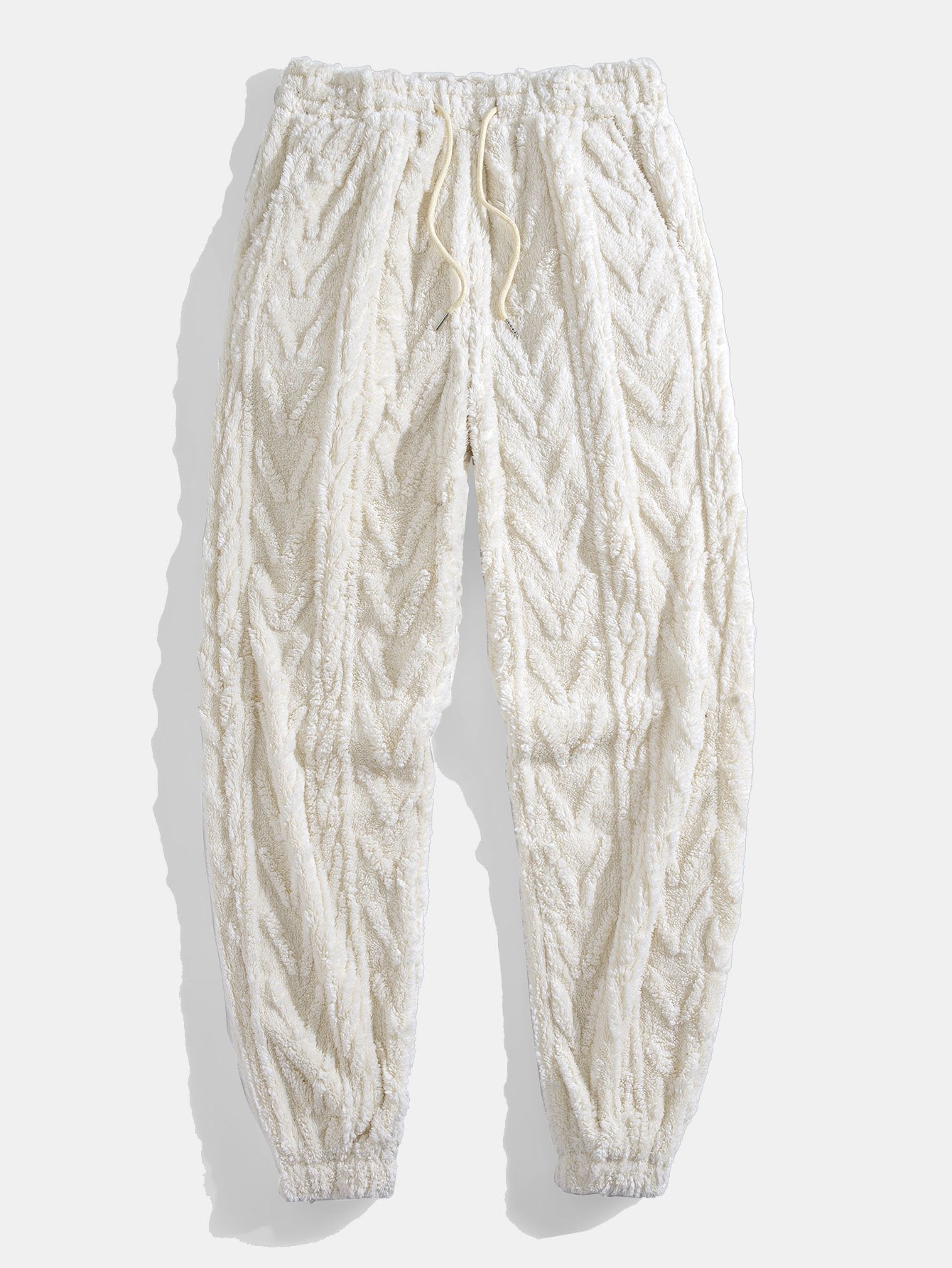 Geometrische Jacquard Teddy Hoodie & Joggingbroek