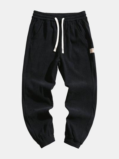 Drawstring Corduroy Jogging Pants