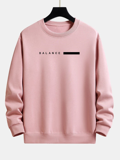 Balance Stripe Print Relax Fit Sweatshirt