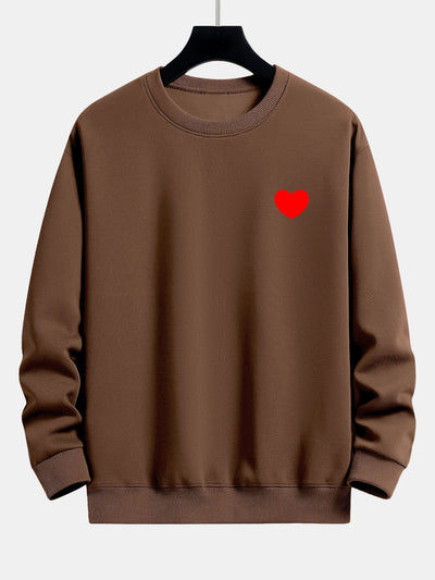 Heart Print Relax Fit Sweatshirt