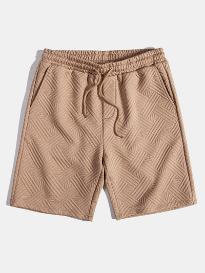Texture Jacquard Button Up Shirt & Shorts