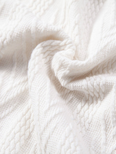 Knitted Geometric Jacquard Polo