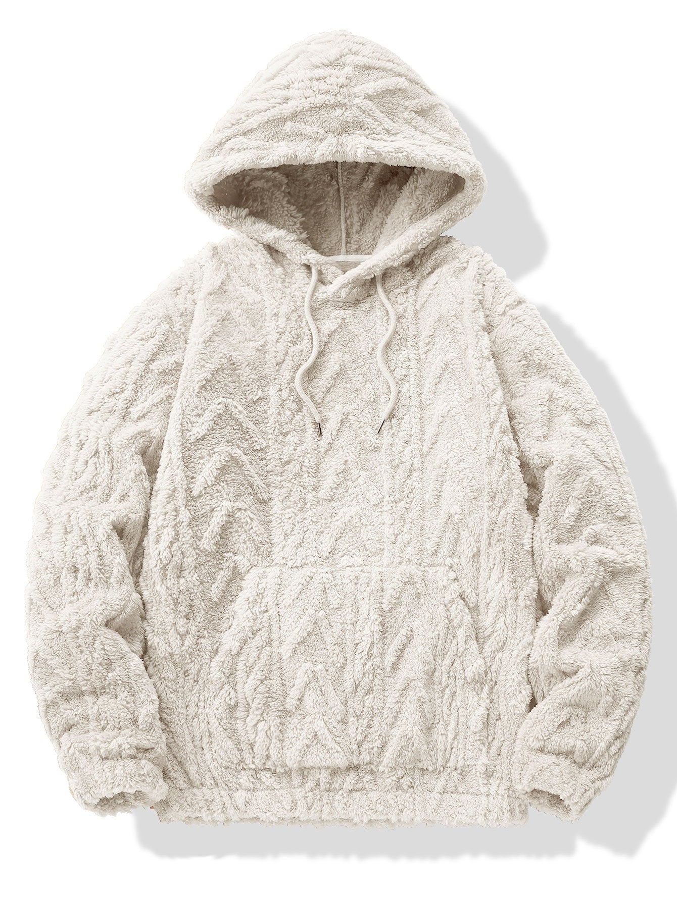 Geometrische Jacquard Teddy Hoodie