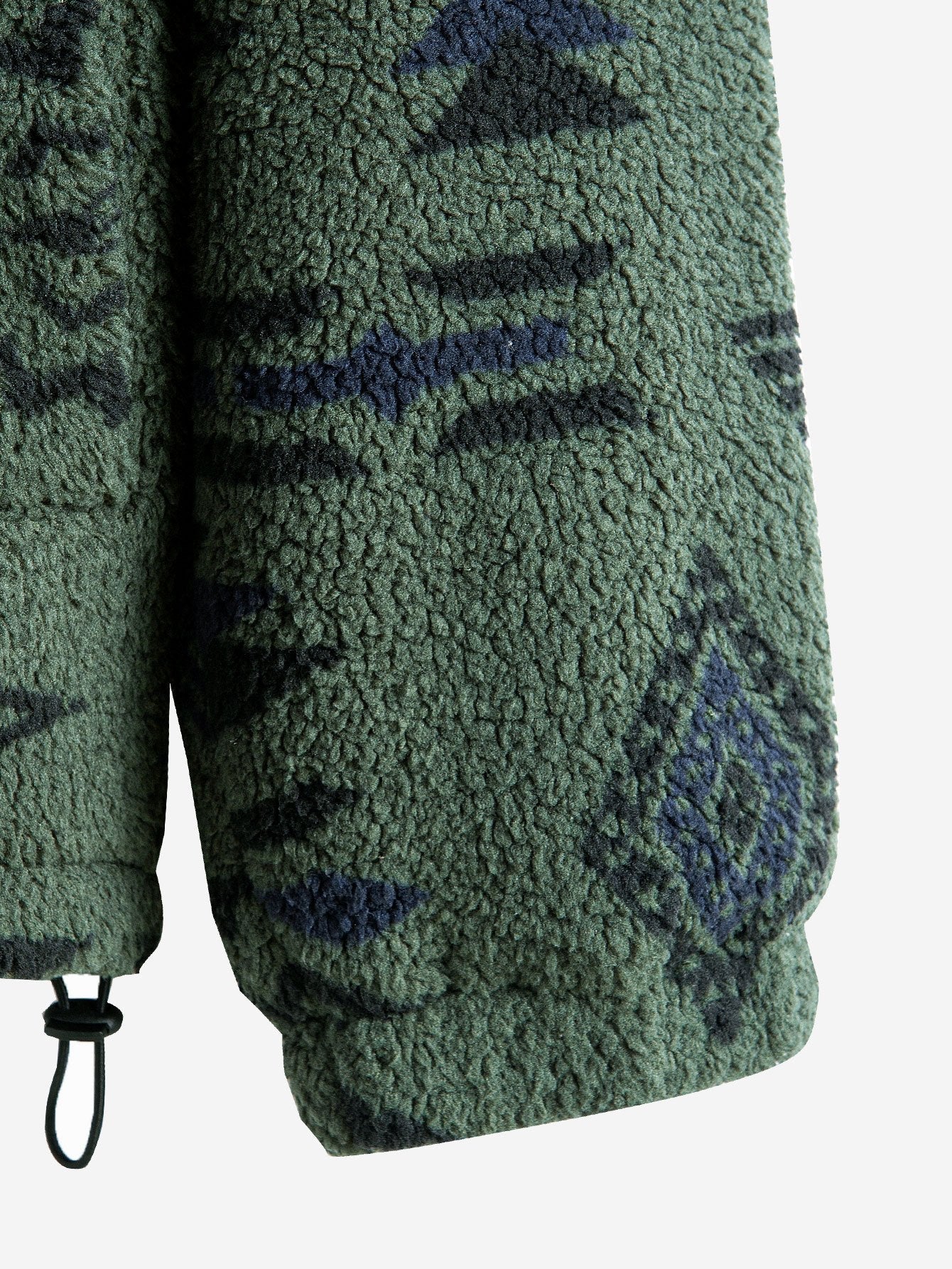 Aztec Print Patchwork Teddy Fleece Coat