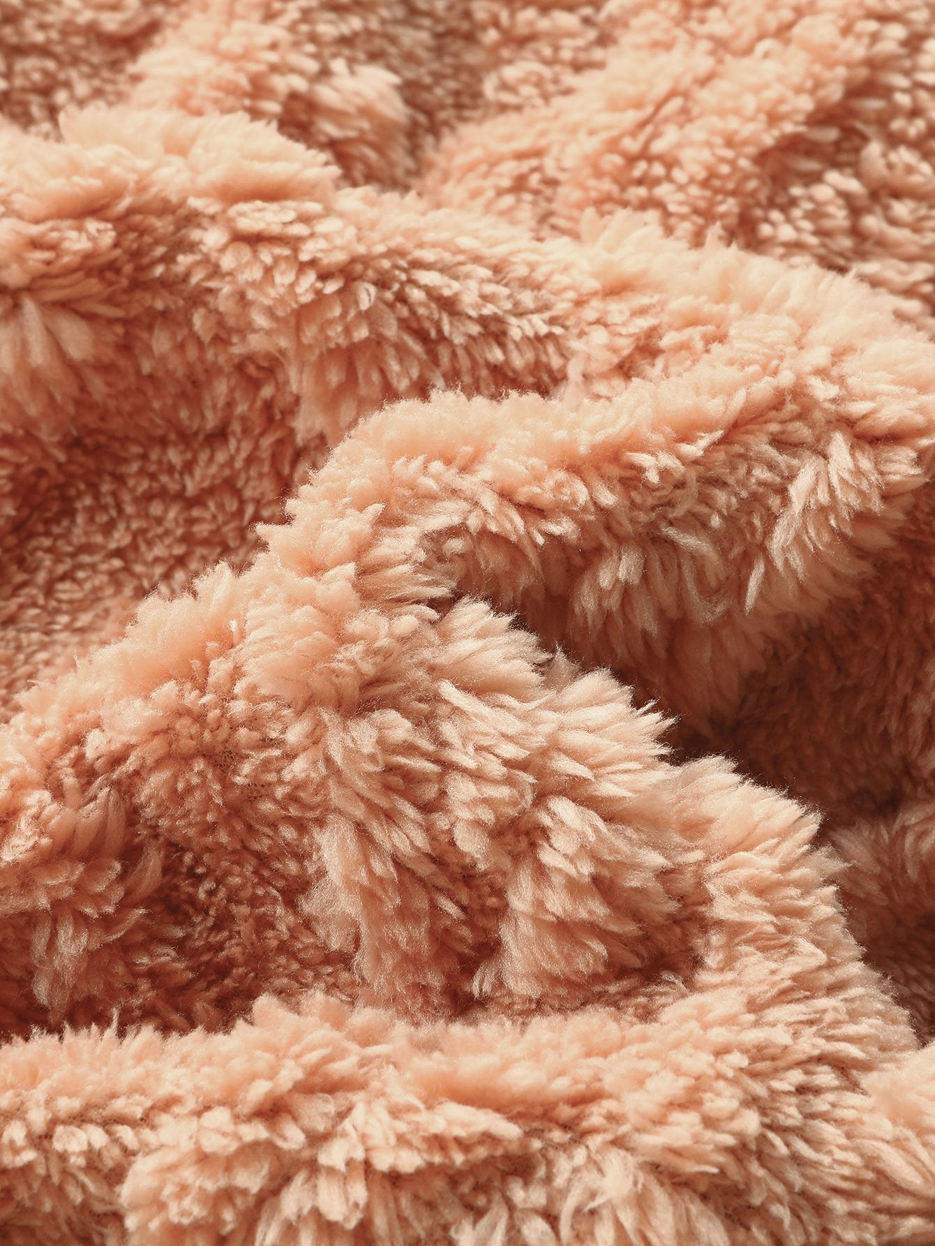 Geometrische Jacquard Teddy Hoodie