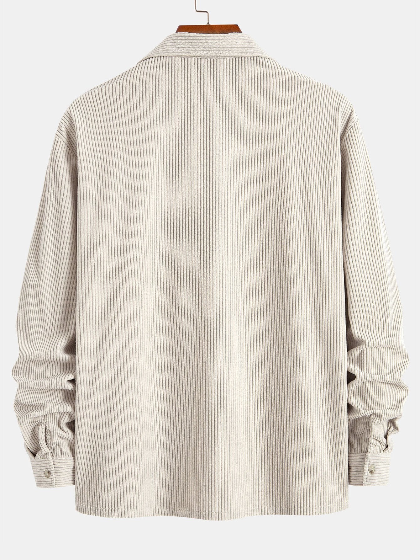 Long Sleeve Corduroy Cuban Collar Shirt & Straight Leg Linen Pants