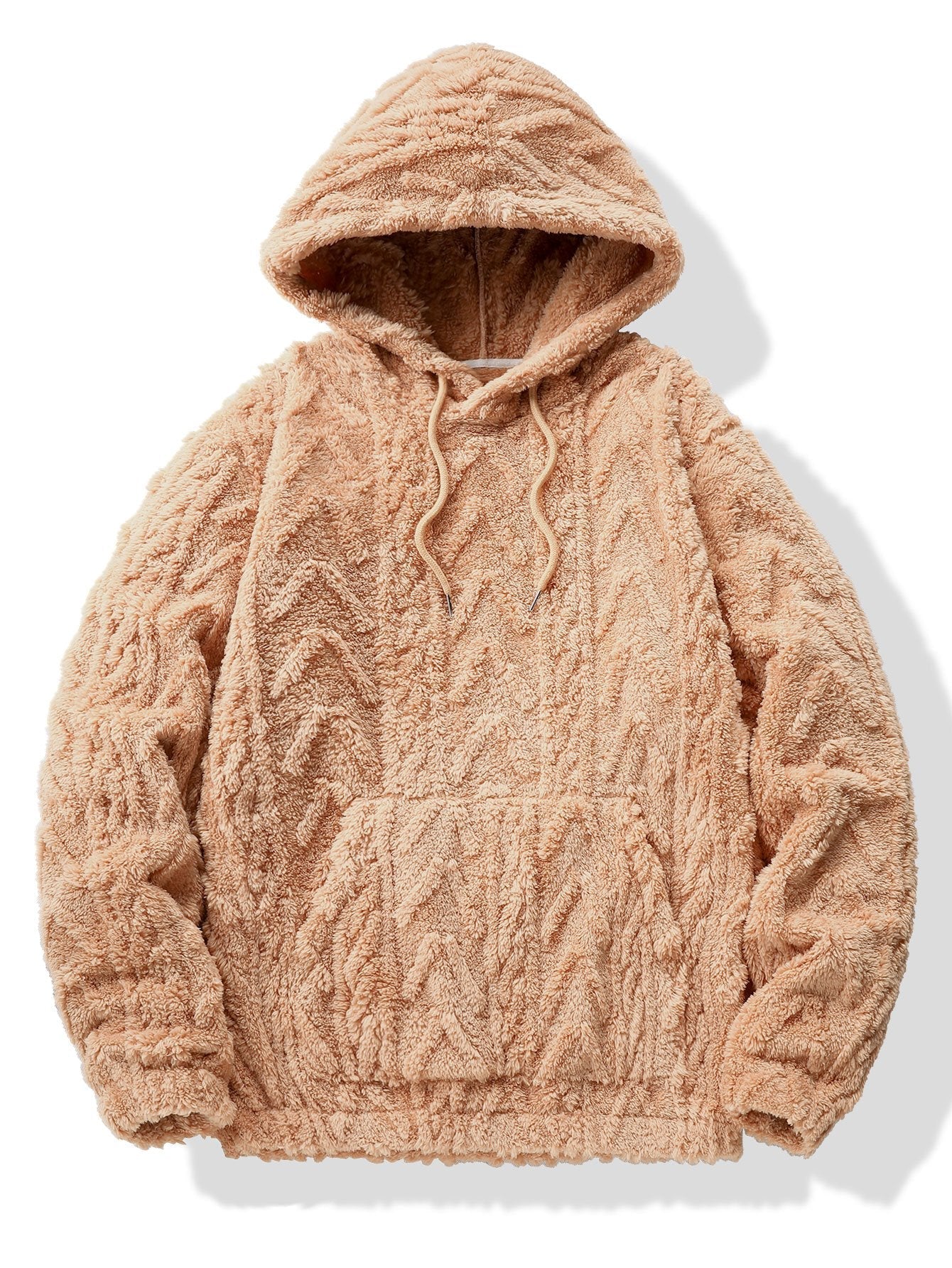 Geometrische Jacquard Teddy Hoodie