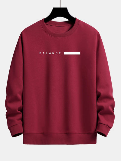 Balance Stripe Print Relax Fit Sweatshirt