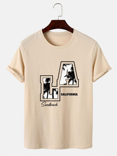 LA Palm Tree Print T-Shirt