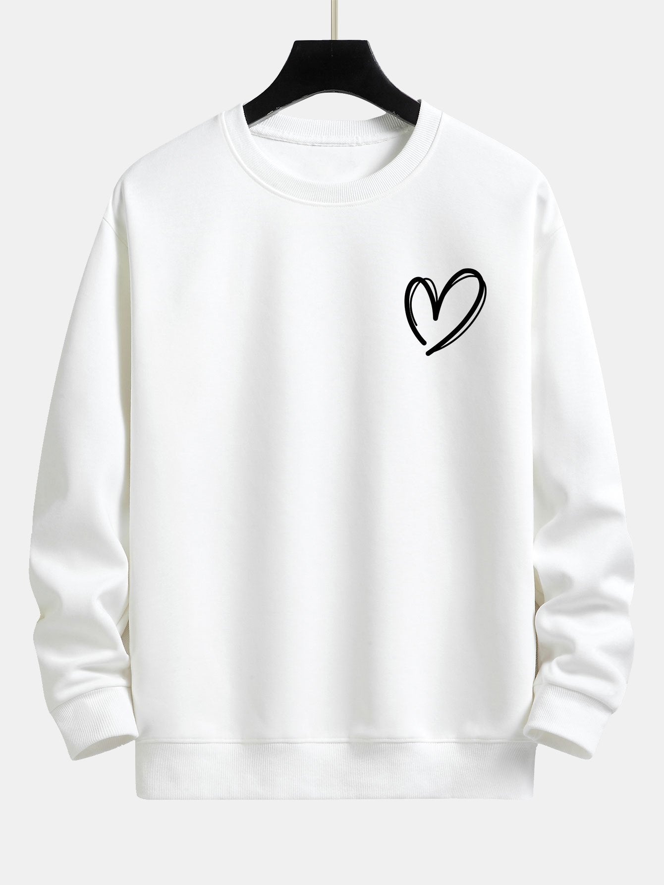 Heart Print Relax Fit Sweatshirt