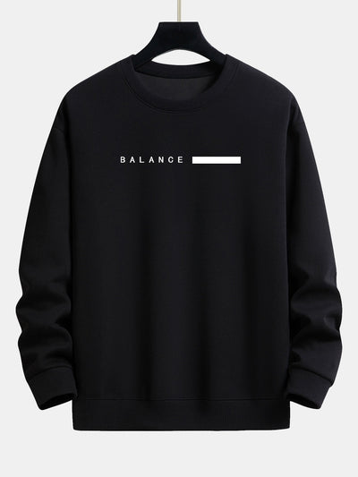 Balance Stripe Print Relax Fit Sweatshirt