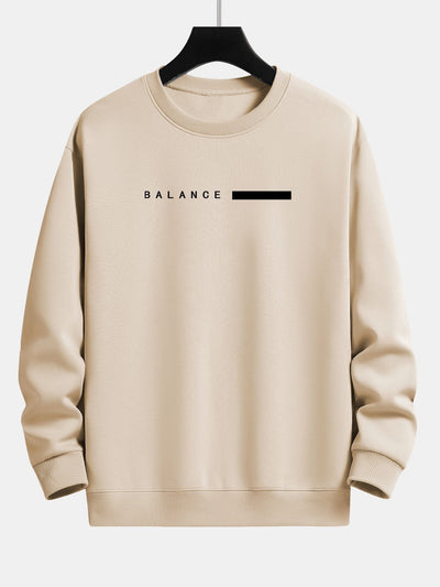 Balance Stripe Print Relax Fit Sweatshirt