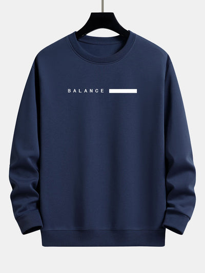 Balance Stripe Print Relax Fit Sweatshirt