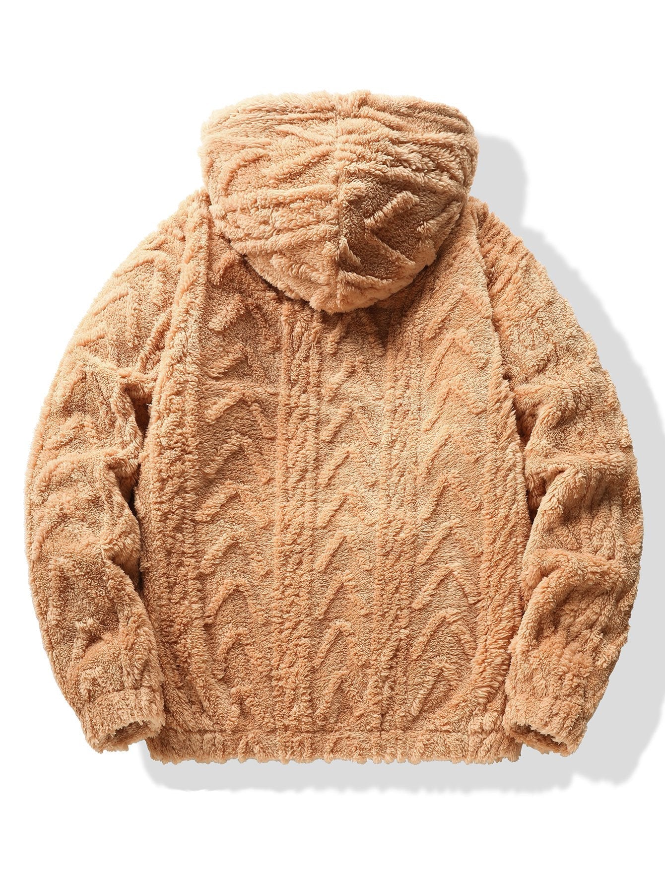 Geometrische Jacquard Teddy Hoodie