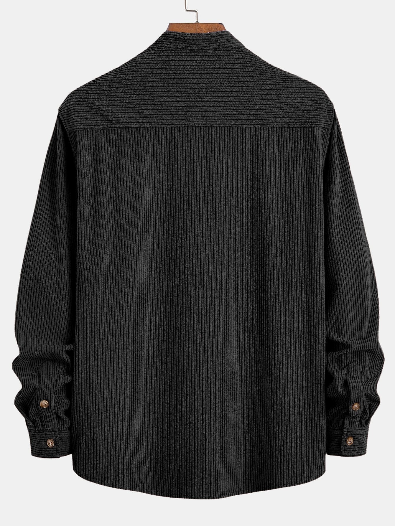 Corduroy Overhemd met Staande Kraag