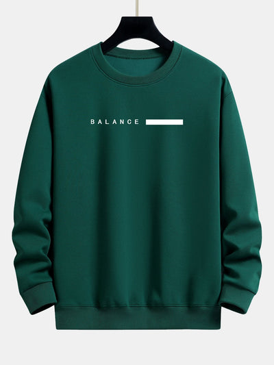 Balance Stripe Print Relax Fit Sweatshirt