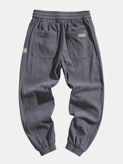 Drawstring Corduroy Jogging Pants