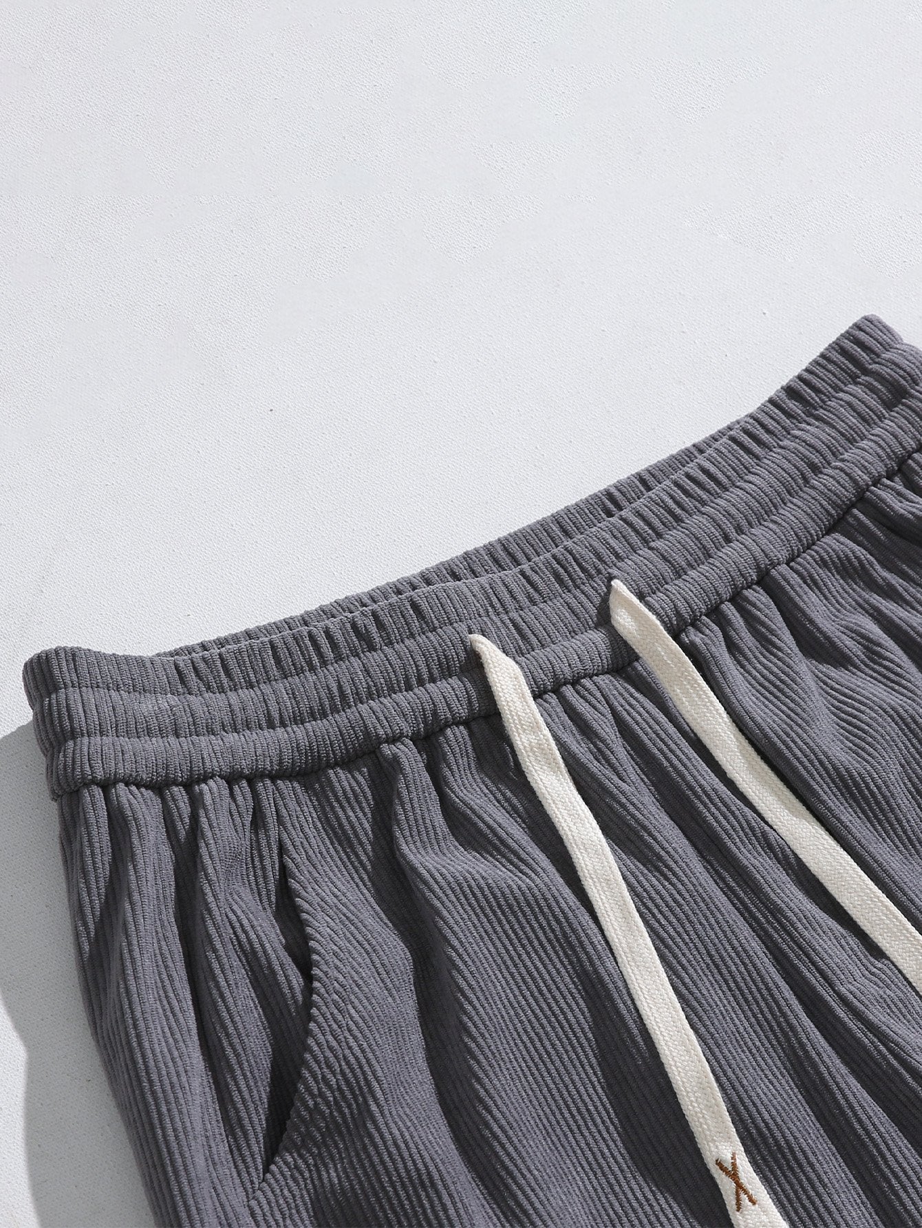 Drawstring Corduroy Jogging Pants