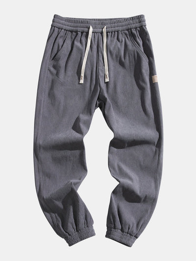 Drawstring Corduroy Jogging Pants