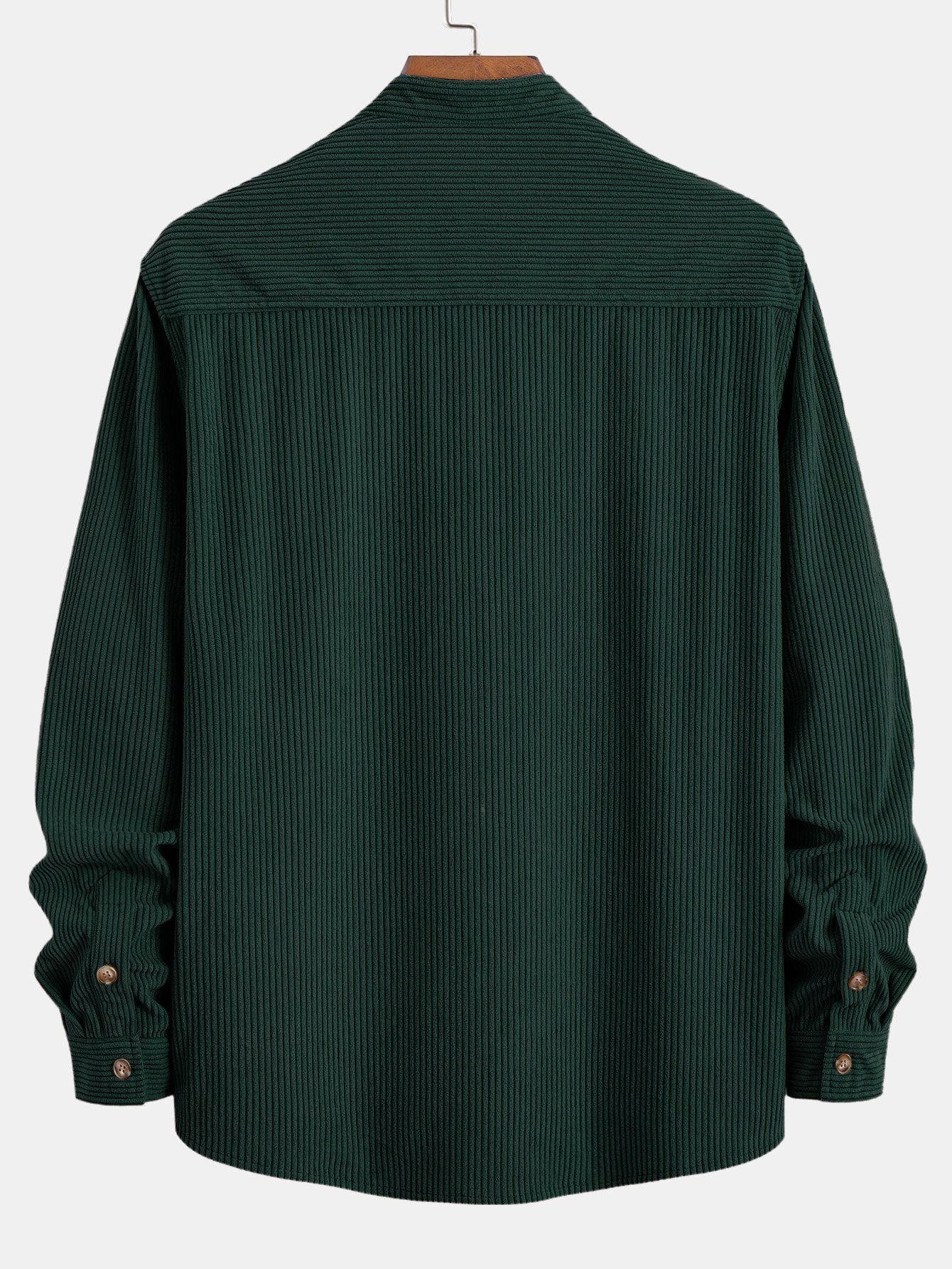 Corduroy Overhemd met Staande Kraag