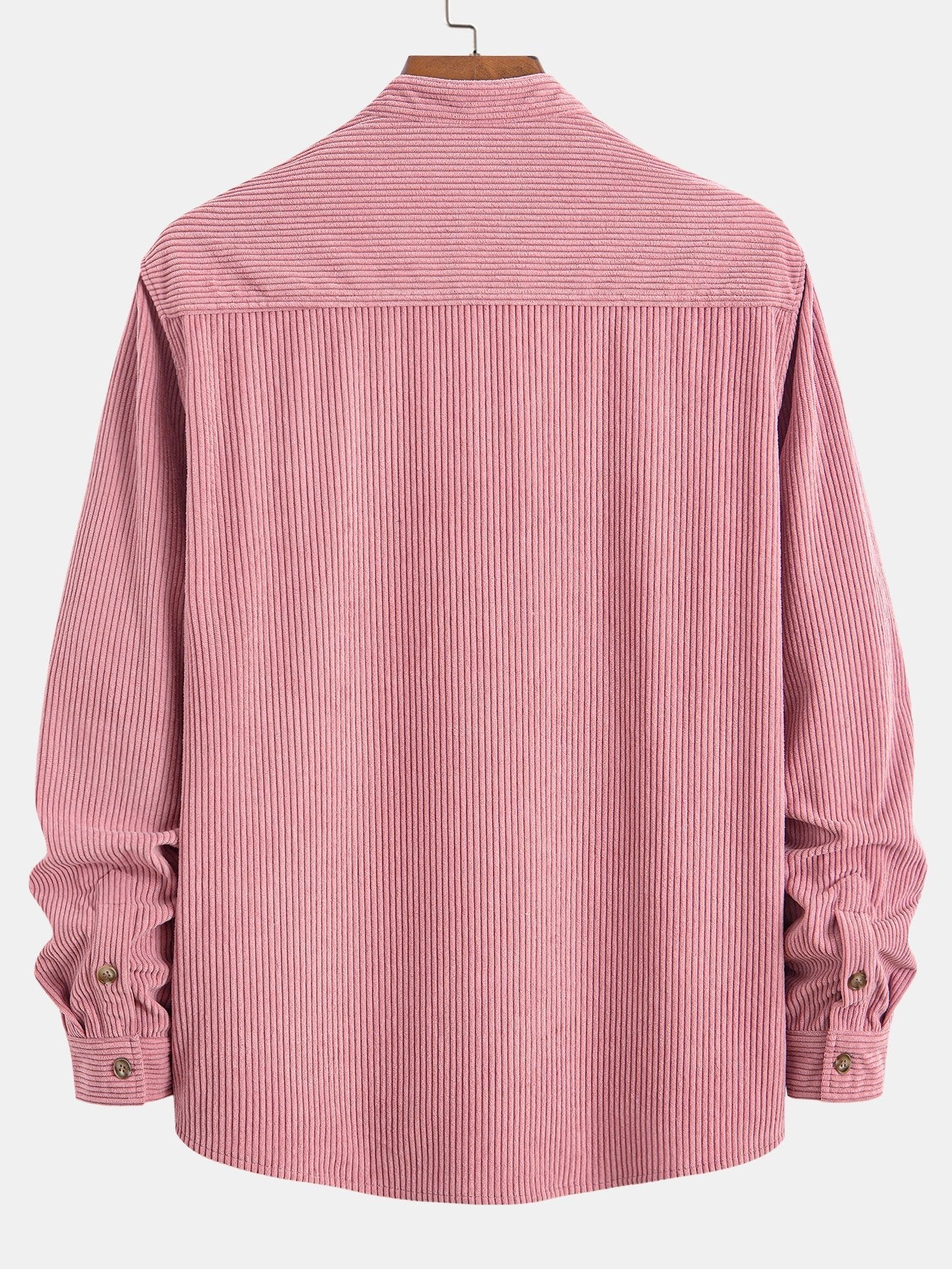 Corduroy Overhemd met Staande Kraag